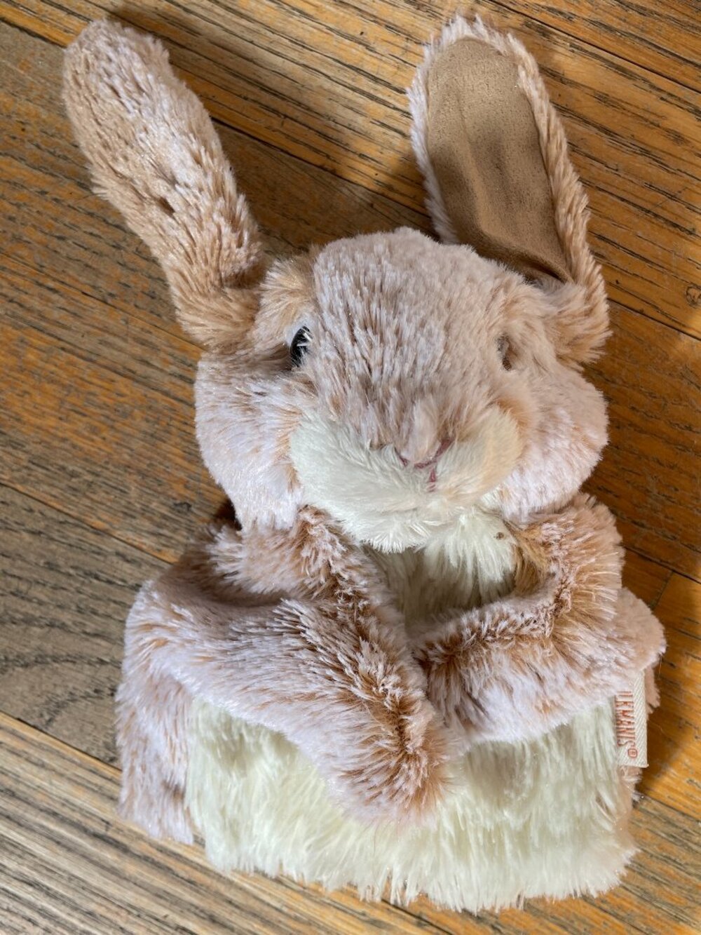 Folkmanis Rabbit Puppet Lop Bunny Easter Small White Tan 6.5" - Picture 3 of 9